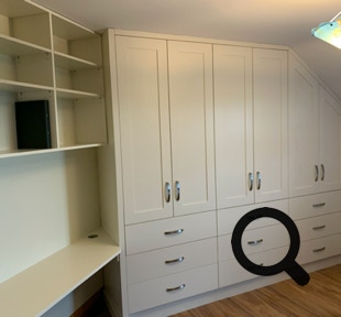 shaker wardrobe wth desk